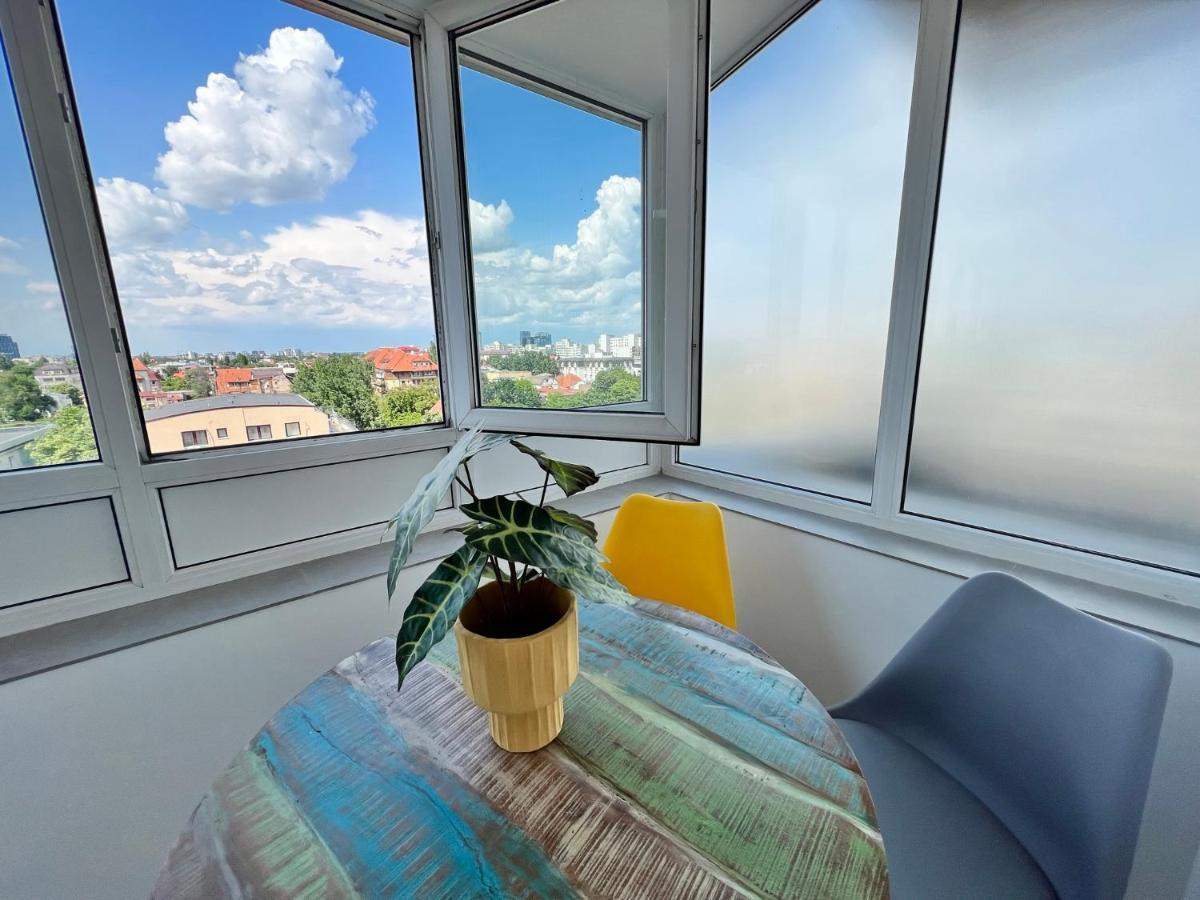 Spectacular View Over The City - Dorobanti Studio Daire Bükreş Dış mekan fotoğraf